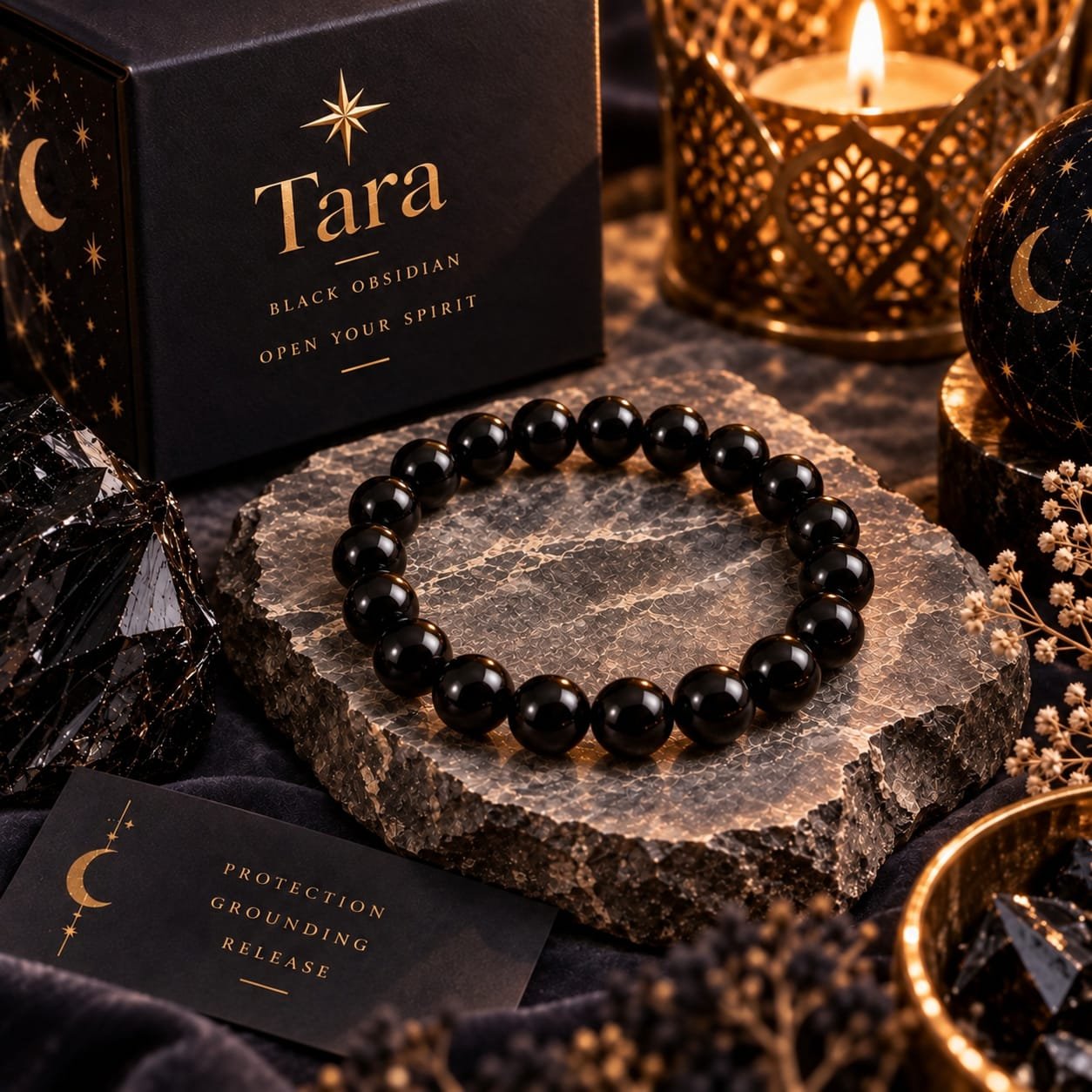 Energized Black Obsidian Bracelet