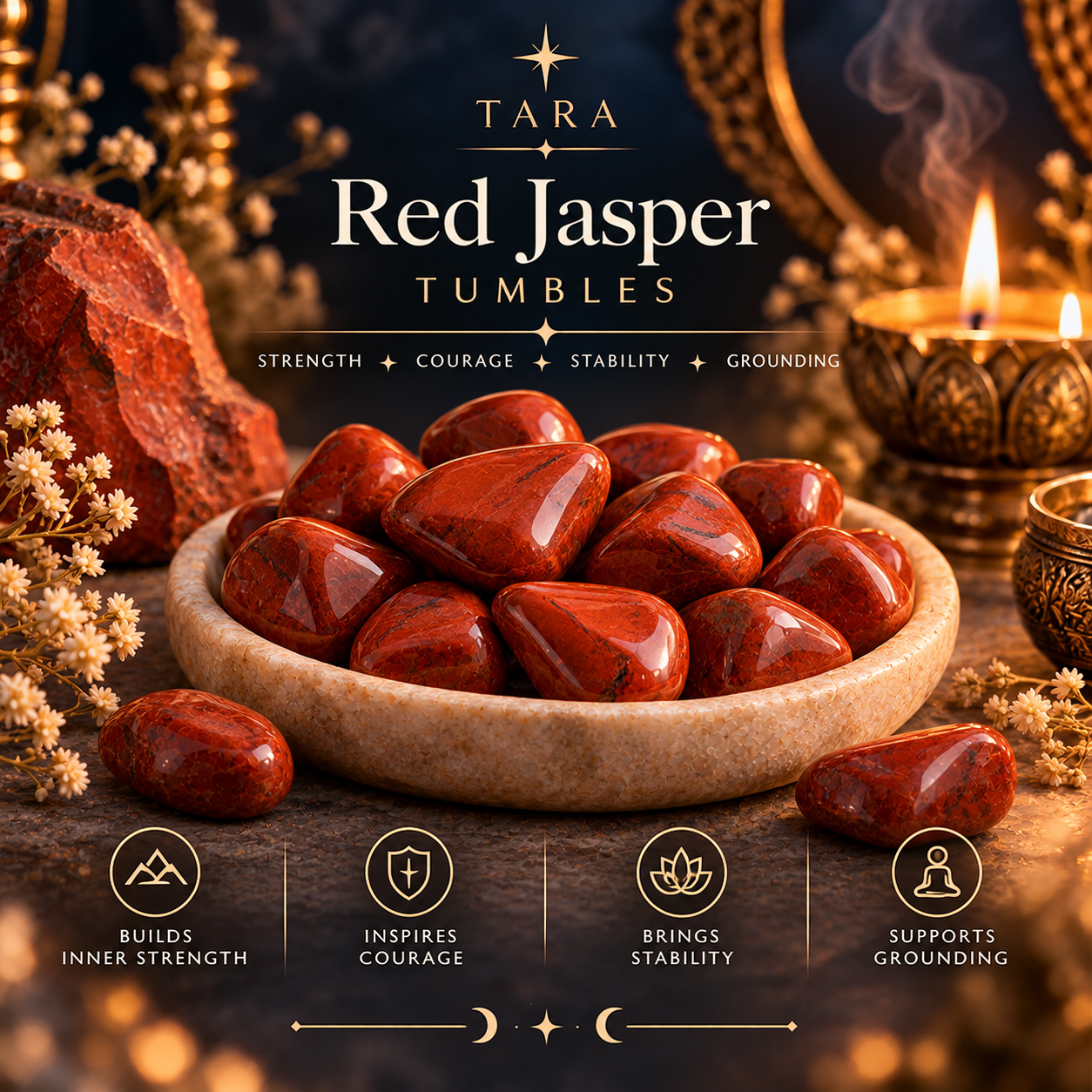 Energized Red Jasper Tumble
