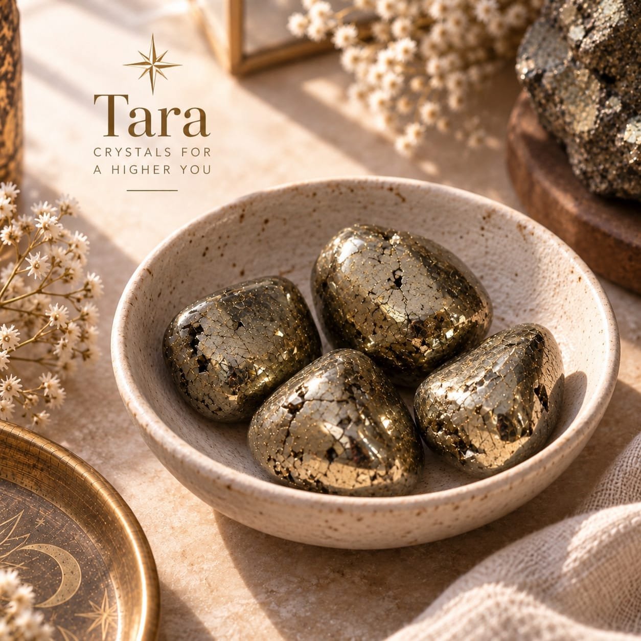 Energized Pyrite Tumble Stone